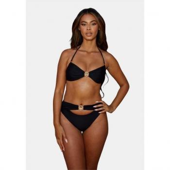 Elegantes Bandeau-Bikini-Top mit Steinbesatz