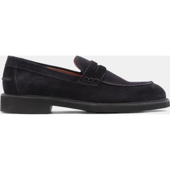 Mocasines de hombre LOTTUSSE en ante azul marino