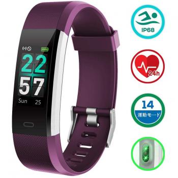 KUNGIX Orologio Fitness Tracker Smartwatch Android iOS Uomo Donna Cardiofrequenzimetro da Polso Contapassi Smart Watch Schermo a Colori Impermeabile IP68 Braccialetto