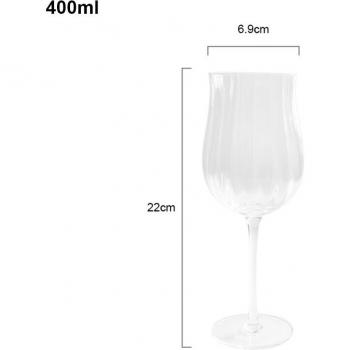 150-400ml Tulip Shape Crystal Wine Glass Set
