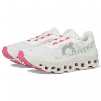 On CloudMonster White Green Pink