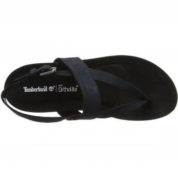 Timberland Malibu Waves Ankle Strap, Chanclas para Mujer, Negro
