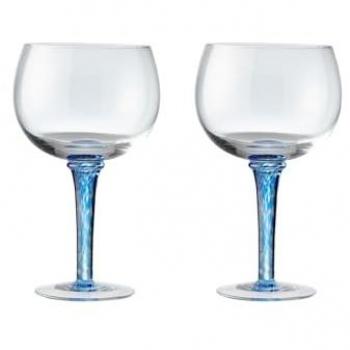 Denby Classic Blue Gin Glass Pair