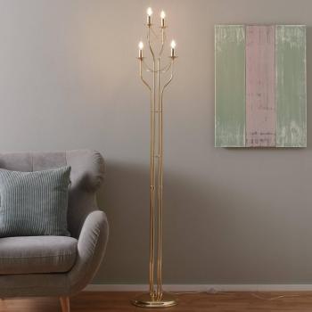 Domiluce Lampada Pavimento Vintage Dorato