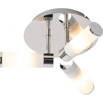 Badezimmer Deckenleuchte, 3-flammig, G9, Chrom, Stahl, modern