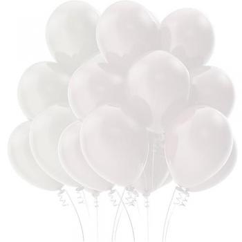 Ballons de Fête Blancs - 100 Ballons en Latex
