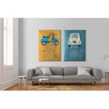 La Vespa en Lienzo - Arte Italiano 100x140 cm