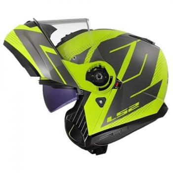 Casco LS2 FF908 Strobe II Código Visibilidad Alta Gris-Amarillo 2XL