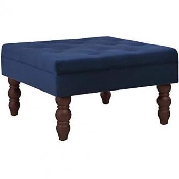 Sitzpouf Marineblau 60x60x36 cm Samt