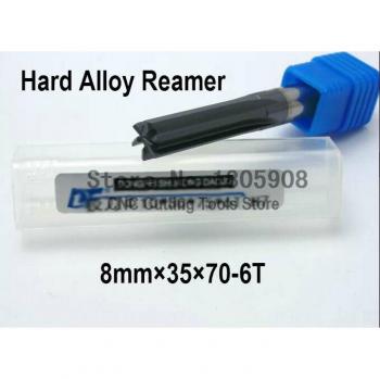 8mm Hard Alloy Reamer, Straight Shank Tungsten Carbide