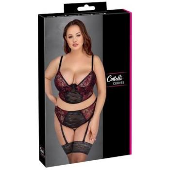Cottelli Elegantes Longline-BH und Straps-Slip