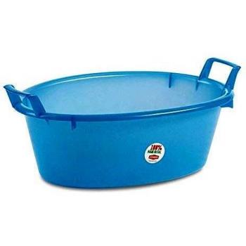 Bacinella 31700 ovalle con 2 manici color azzurro Stefanplast