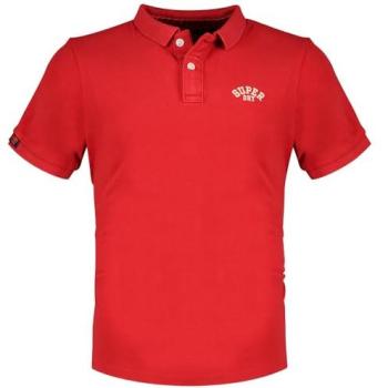 Polo Coton Superdry Brodé Rouge M