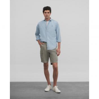 Bermuda de hombre, cargo, lisa en gris - Silbon