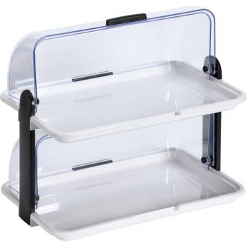 Vetrina Buffet PULSIVA due piani 46.5x31x41 cm bianco rettangolare