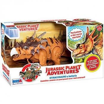 Dinosauro Stiracosauro a Batteria Jurassic Planet