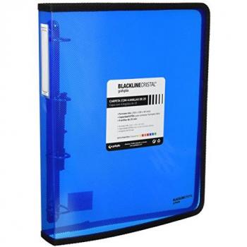 Carpeta GRAFOPLAS Azul Blackline A4+ con Anillas