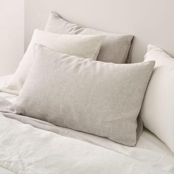 Bassols - Fundas de almohada de lino gris