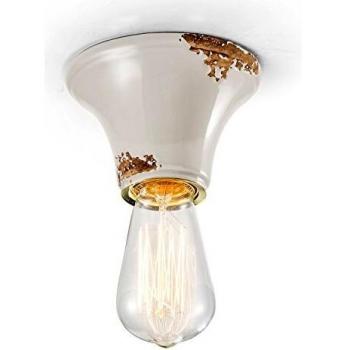 FERROLUCE handmade light Plafoniera in Ceramica Vintage Collezione Retrò Ferroluce
