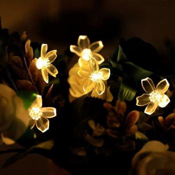 Luces Parpadeantes de Alambre Floral para Navidad y Jardín