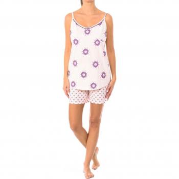Pijama mujer de verano 100% Algodón KL45200 Camiseta de tirantes y pantalón corto