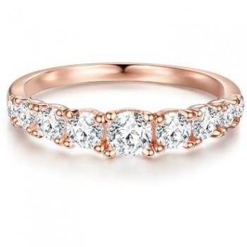 Anillo Triláni Oro Rosa con Transparencia