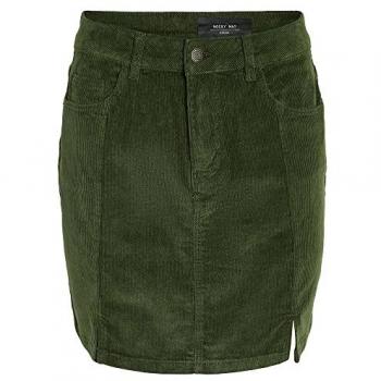 Noisy May Minigonna Verde Corduroy