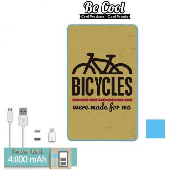 Becool® - Power Bank 4000 mah con cable USB-MicroUsb