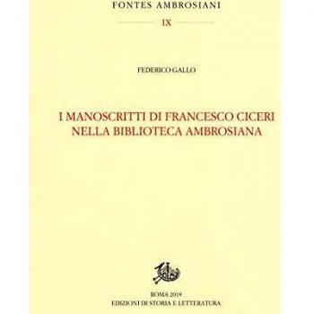 I manoscritti di Francesco Ciceri nella Biblioteca Ambrosiana