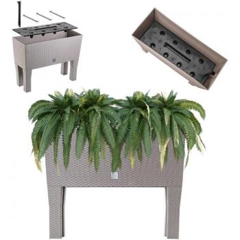 KADAX Jardinier Boîte 60 cm avec Pieds Tendance Beige