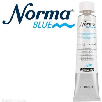Schmincke Norma Blue Water-Mixable Oil Paint - Titanium White 120ml