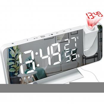 Reloj Despertador Proyector LED con Función Snooze