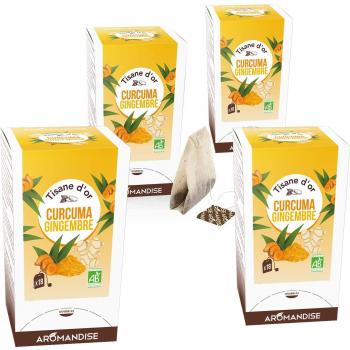 Tisana Bio Curcuma e Zenzero 72 Bustine Aromandise