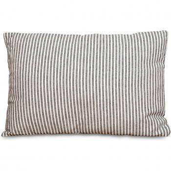 Coussin rayé noir en coton 100 % (40×60 cm)