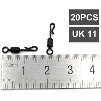 20PCS Long Body Swivel Snap Connectors for Carp Fishing