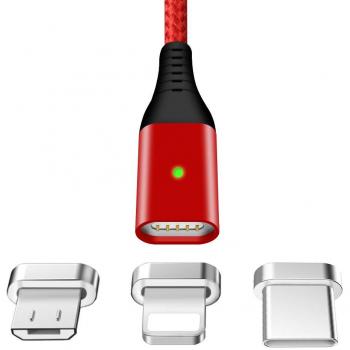 Magnet-Ladekabel LAMA 2,4 A, 1,2 m – USB Type‑C zu Micro‑USB
