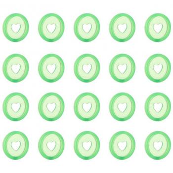 Transparente Herz-Ringe für Notizbücher 24mm