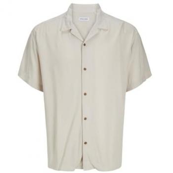 Jack & Jones Jeff Solid Resort Shirt, Moonbeam, Medium – Men’s