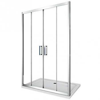 Porta doccia vetro 6 mm apertura centrale 4 ante 143-148 cm