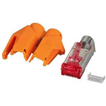 Hirose TM21 RJ45-Connector Cat. 6 in Orange – 100‑er Pack