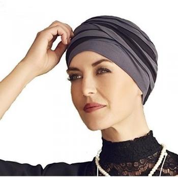 Christine Headwear Shanti Turban Turbante de Bambú 1461-0394 Color Negro y Azul