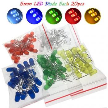LED ColorMix 5mm 100‑Piece Diode Light Kit