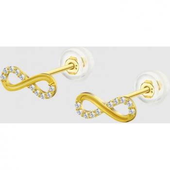Infinito Oro Pendientes Time Road HIN00257 Mujer