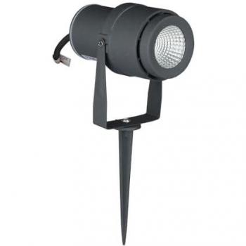 V-tac - VT-857 faretto led cob da giardino 12W 720 lm con picchetto colore grigio IP65 sku 217550 / 217551 Bianco Caldo