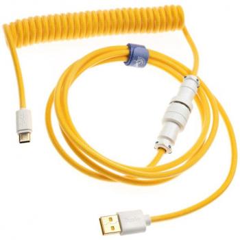 Ducky Premicord Yellow Ducky Spiralkabel, USB Typ C auf Typ A - 1,8m (DKCC-YDCNC1)