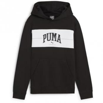 Felpa con cappuccio Puma Squad junior - nera e bianca - taglia 176