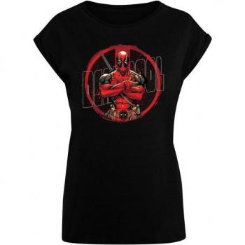 ABSOLUTE CULT Damen T-Shirt mit Deadpool-Logo