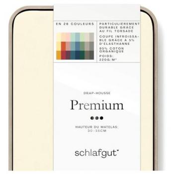 Schlafgut Spannbettlaken Premium, Mako-Zwirn-Jersey, 180-200 x 200-220 cm, nachhaltige Zero Waste Verpackung