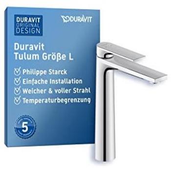 Duravit Tulum mitigeur lavabo TU1040002010 sans tirant garniture de vidange, projection 155mm, chromé