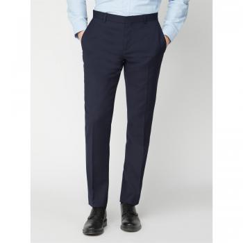 Ben Sherman Navy Blue Texture Tailored Fit Men's Suit Trousers